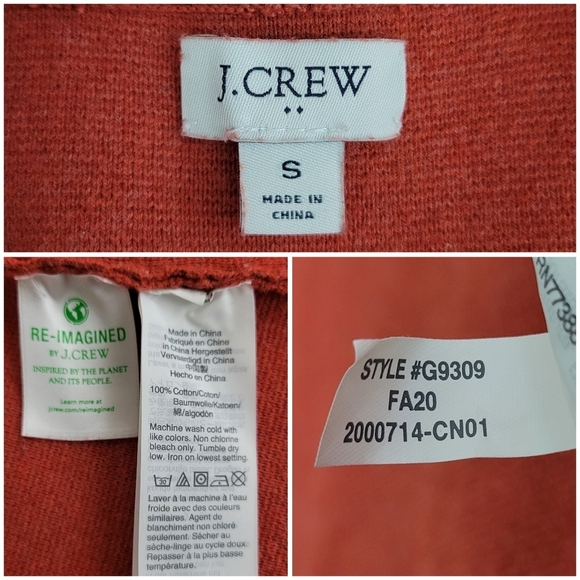 J. Crew Sweater Blazer Women's Size S Style G9309 Stretch Knit Button-Up Orange - Picture 3 of 8